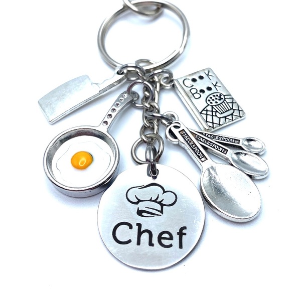 Chef Keychain Bag Charm Culinary Arts Cooking Charms - Picture 3 of 6